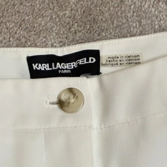 Karl Lagerfeld Paris White Dress Pants – Effortless Glamour Meets Luxe Comfort - Picture 2 of 7